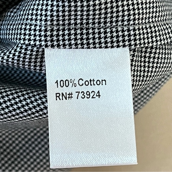 Ming Wang Check Stretch Cotton Poplin Ruffle Stand Collar Button Front Blouse XS - Picture 14 of 15